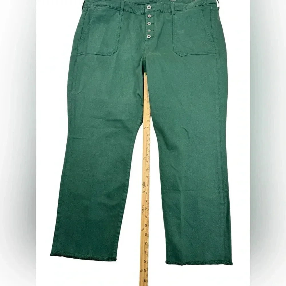 Torrid Hi Rise Straight Leg Green Cargo Jeans NWT